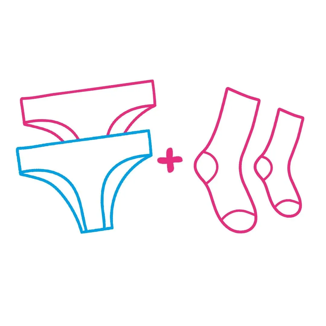 03 Month Pre-Paid: Ladies Seamless Underwear & Free Socks - Monthly Subscription