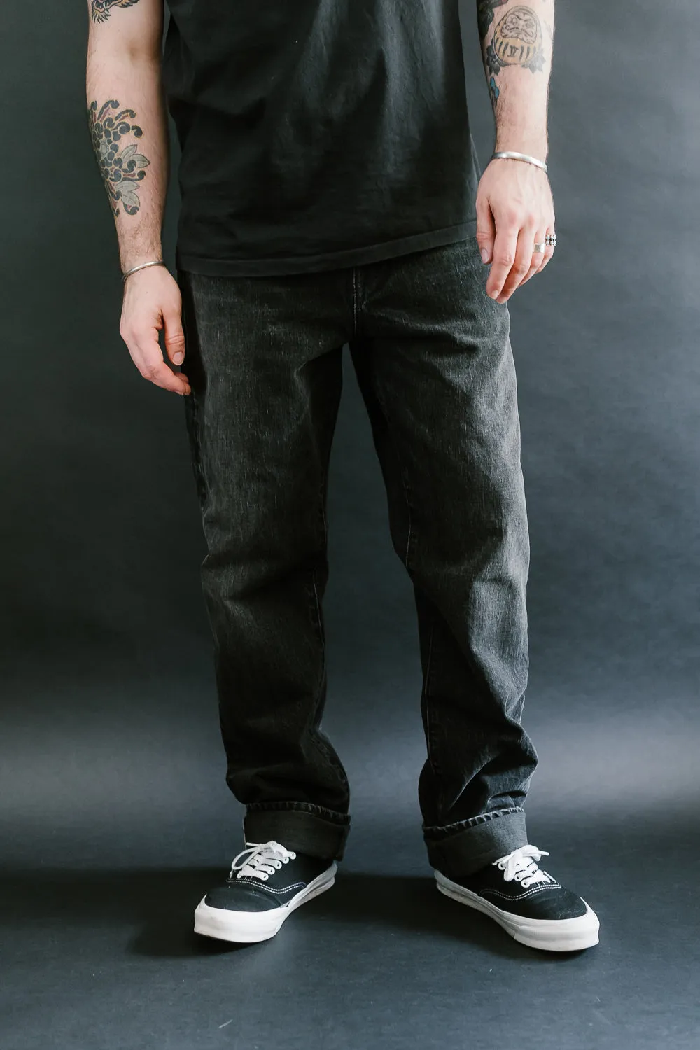 15oz - Washed Selvedge Strider Pant - Light Stealth