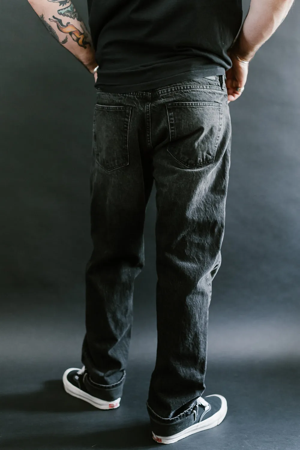 15oz - Washed Selvedge Strider Pant - Light Stealth