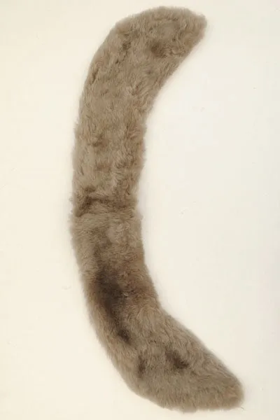 1950s Grey Sheepskin Collar Trim