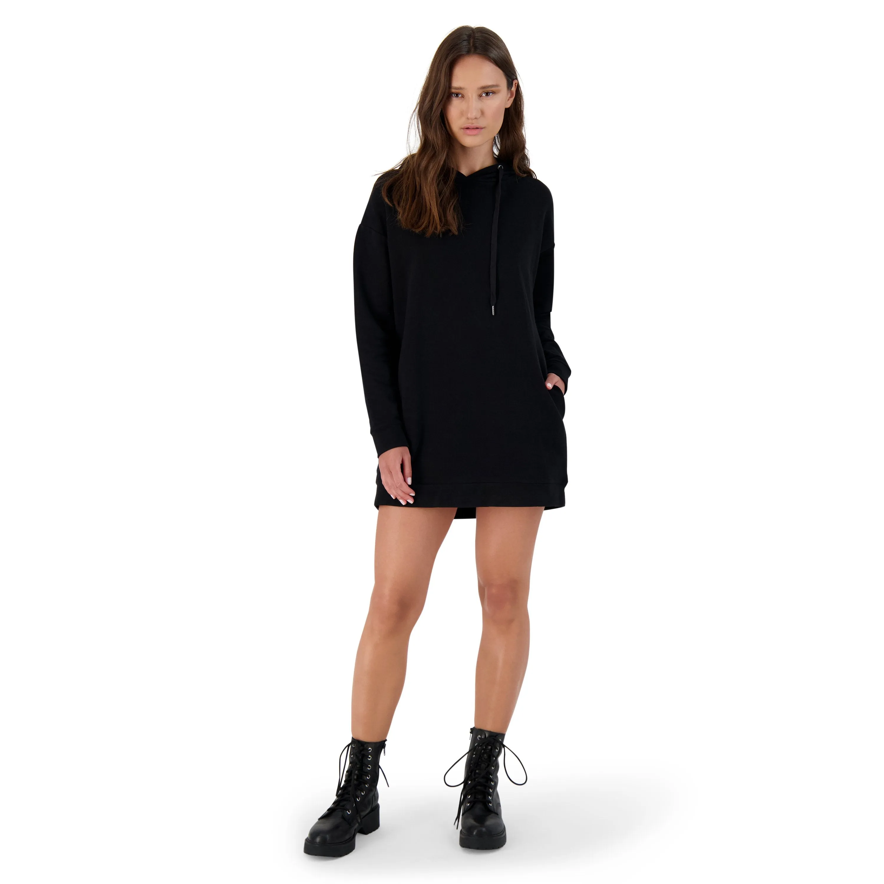 2 BLESSED 2 STRESS TUNIC HOODIE BLACK