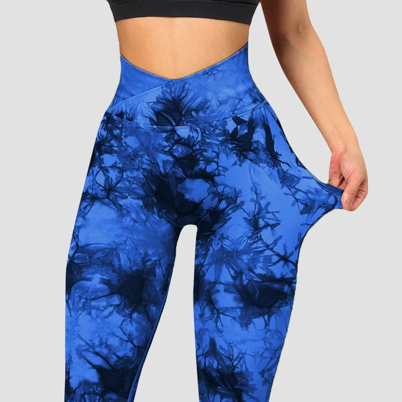 4FunGift® Tie Dye Seamless Leggings, High Waist High-Stretch Butt Lifting Sexy Yoga Pants