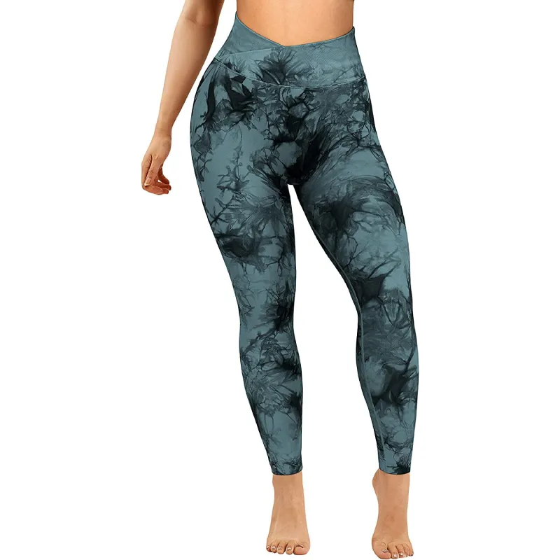 4FunGift® Tie Dye Seamless Leggings, High Waist High-Stretch Butt Lifting Sexy Yoga Pants