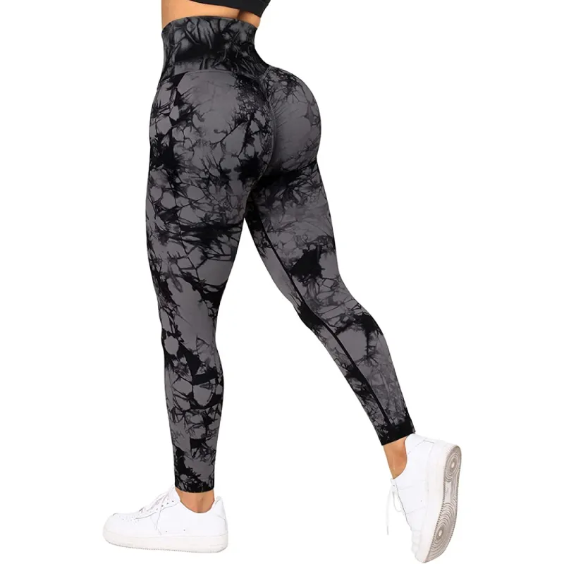 4FunGift® Tie Dye Seamless Leggings, High Waist High-Stretch Butt Lifting Sexy Yoga Pants