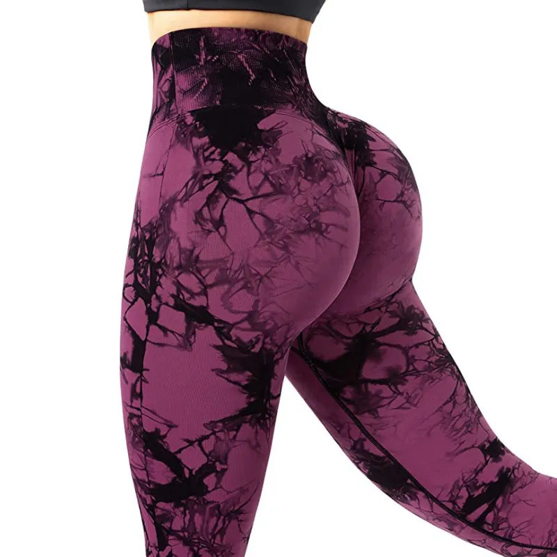 4FunGift® Tie Dye Seamless Leggings, High Waist High-Stretch Butt Lifting Sexy Yoga Pants