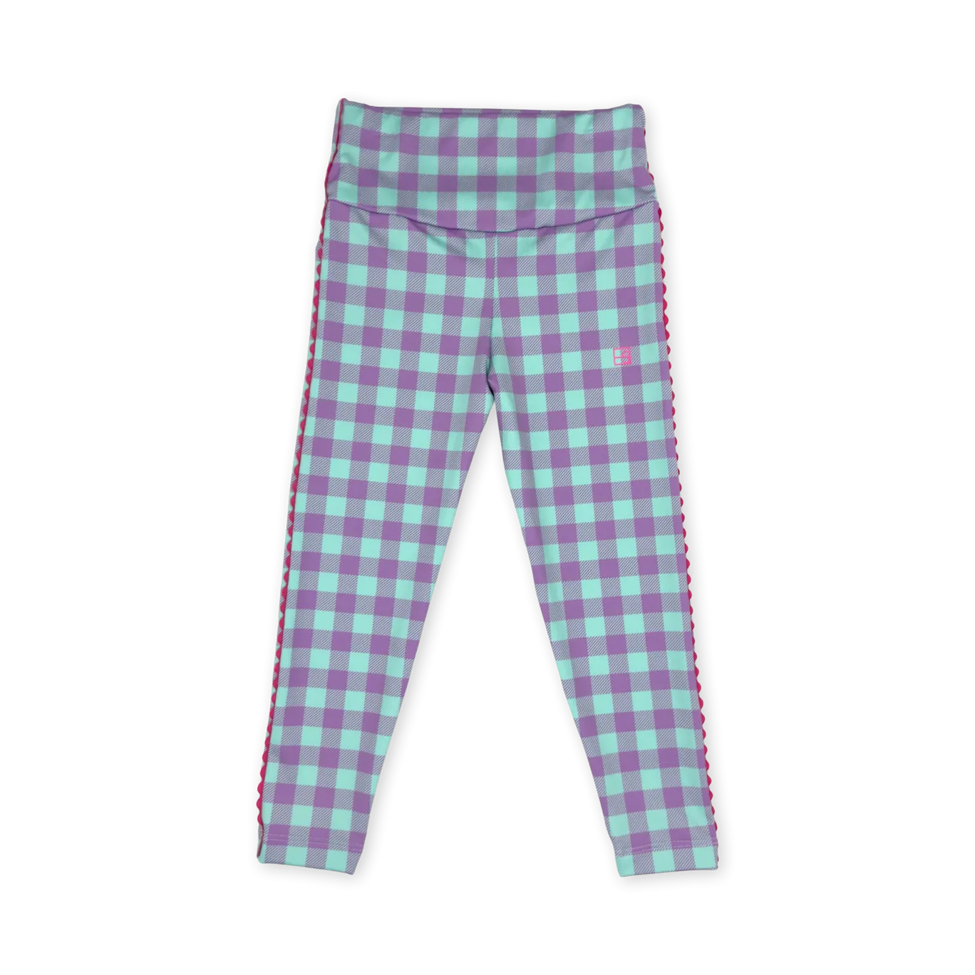 Abigail Highwaist Legging- Totally Precious Check, Power Pink