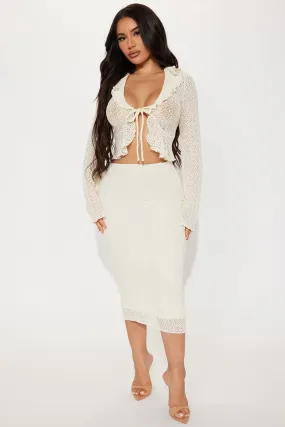 Always Appropriate Skirt Set  - Cream