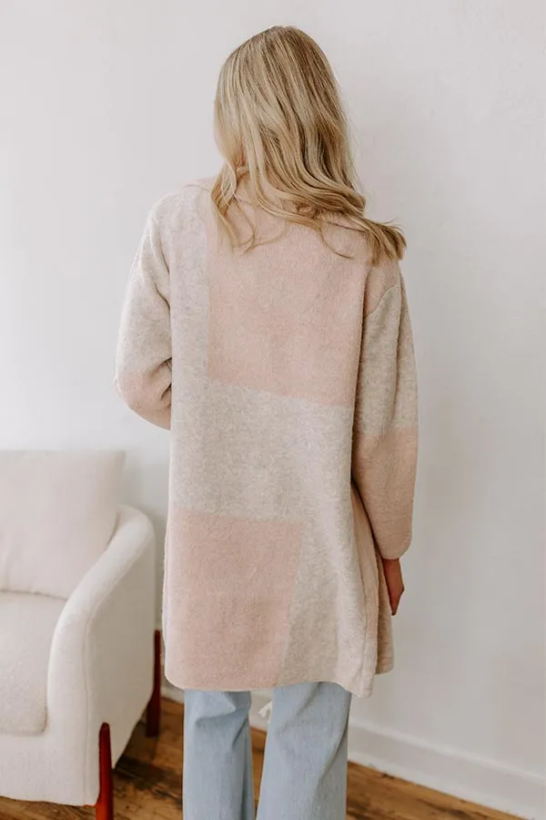 Apple Spiced Wishes Knit Coat in Pink