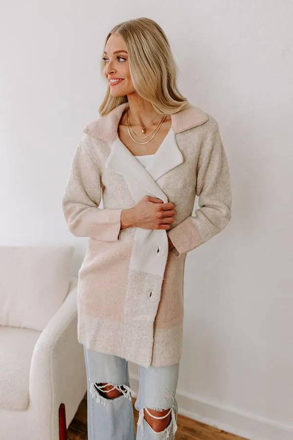 Apple Spiced Wishes Knit Coat in Pink