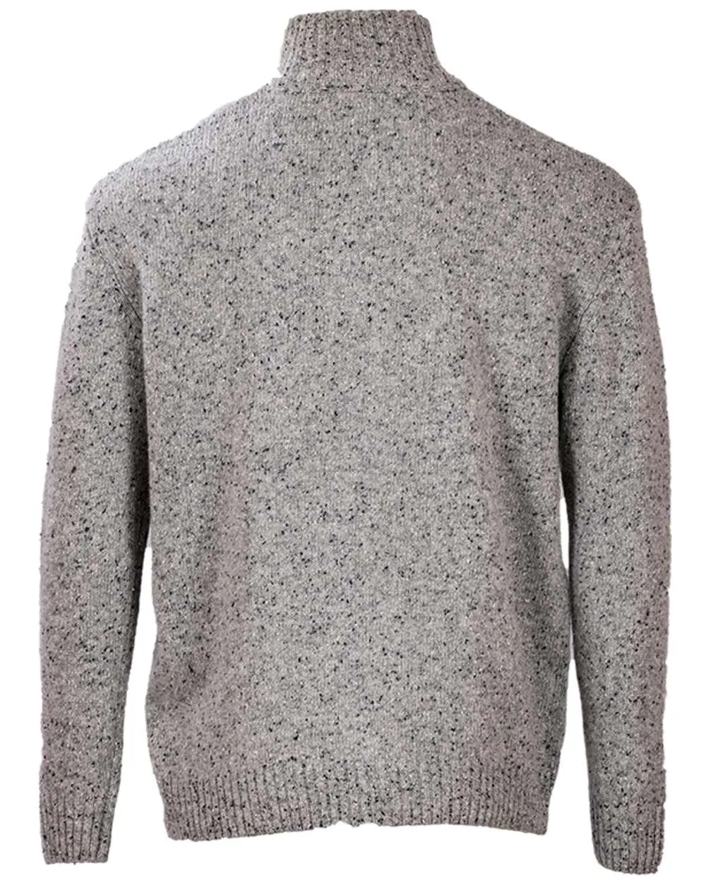 Aran Wool Zip Neck Sweater