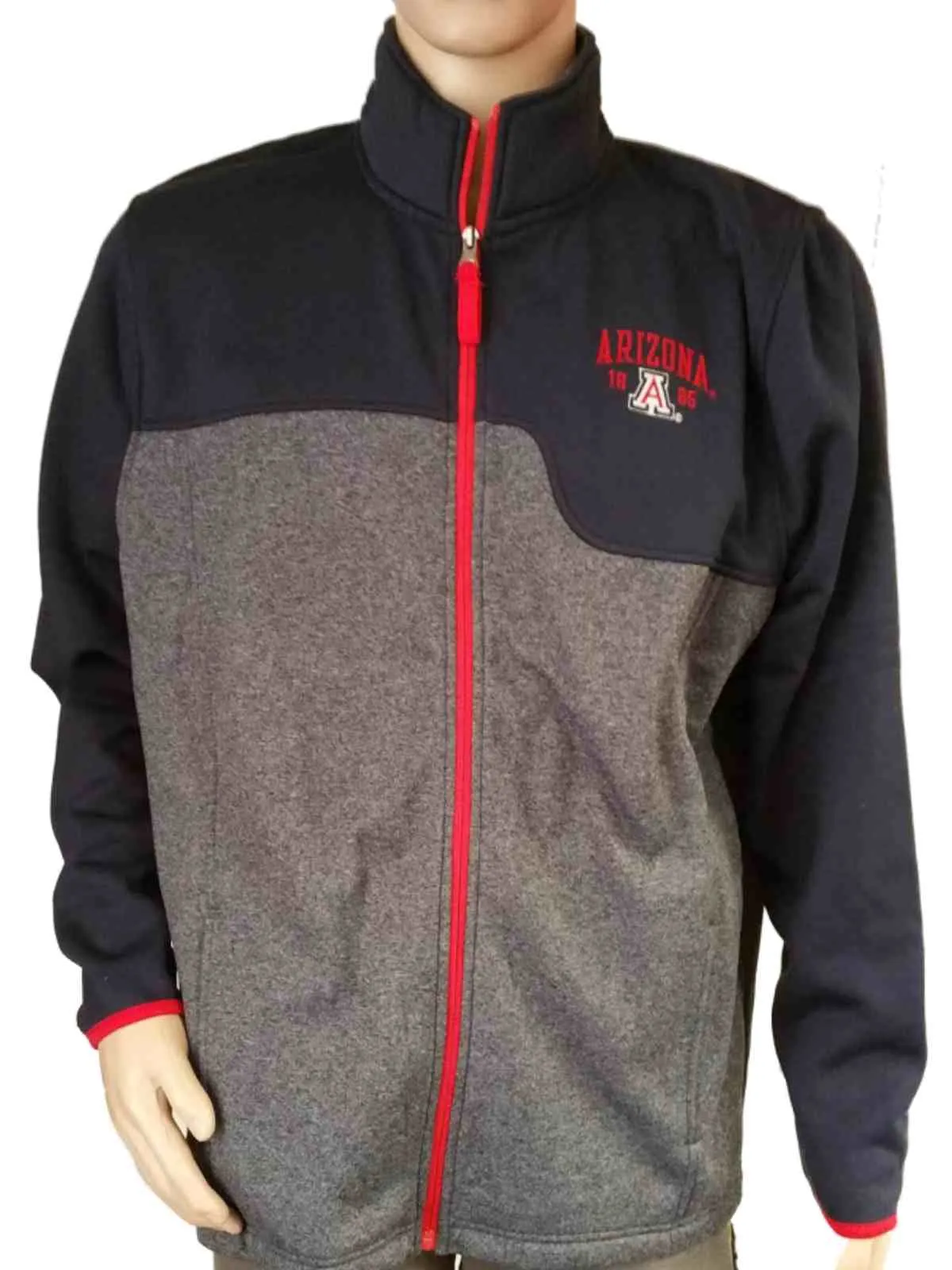 Arizona Wildcats GFS Navy LS 1/4 Zip Pullover Jacket with Zip Pockets (L)