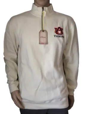 Auburn Tigers Chiliwear Off-White Long Sleeve 1/4 Zip Pullover Jacket (L)