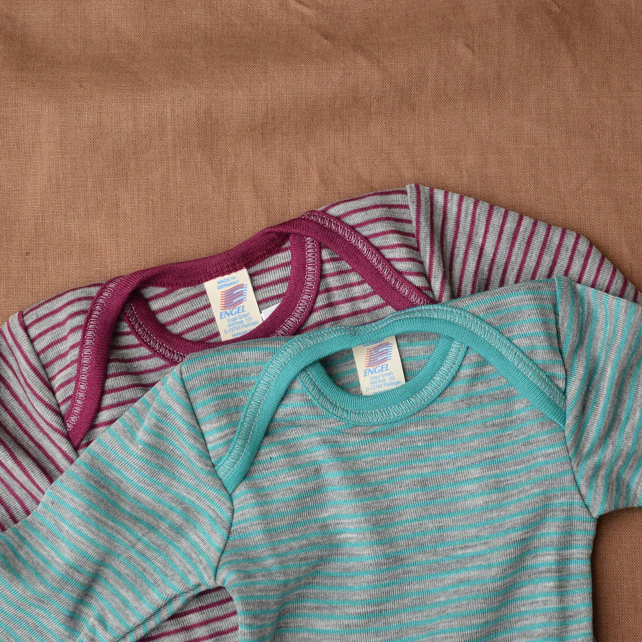 Baby Top Wool/Silk Long Sleeve - Fine Stripes (3m-3y)