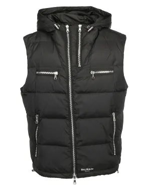 Balmain Hooded Puffer Gilet