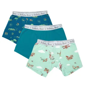 Bellabu Bear Boxer Brief Oasis Teal Bamboo Underwear 3pack 5010