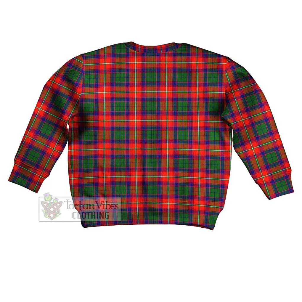 Belshes (Belsches) Tartan Kid Ugly Sweater with Family Crest