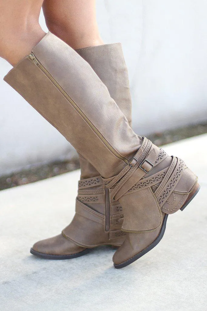 Big Spender Taupe Boots