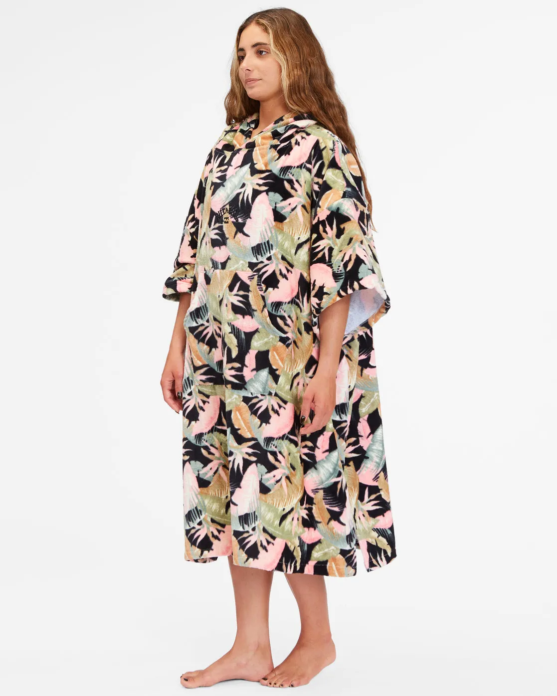 Billabong Womens Hooded Poncho-Jungle Night