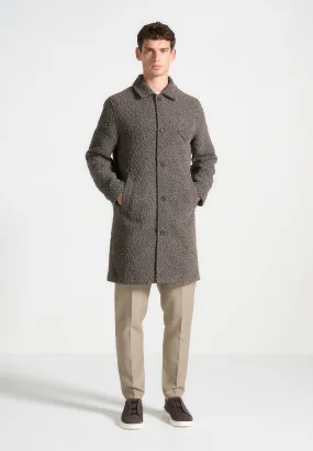 Boucle Coat - Brown