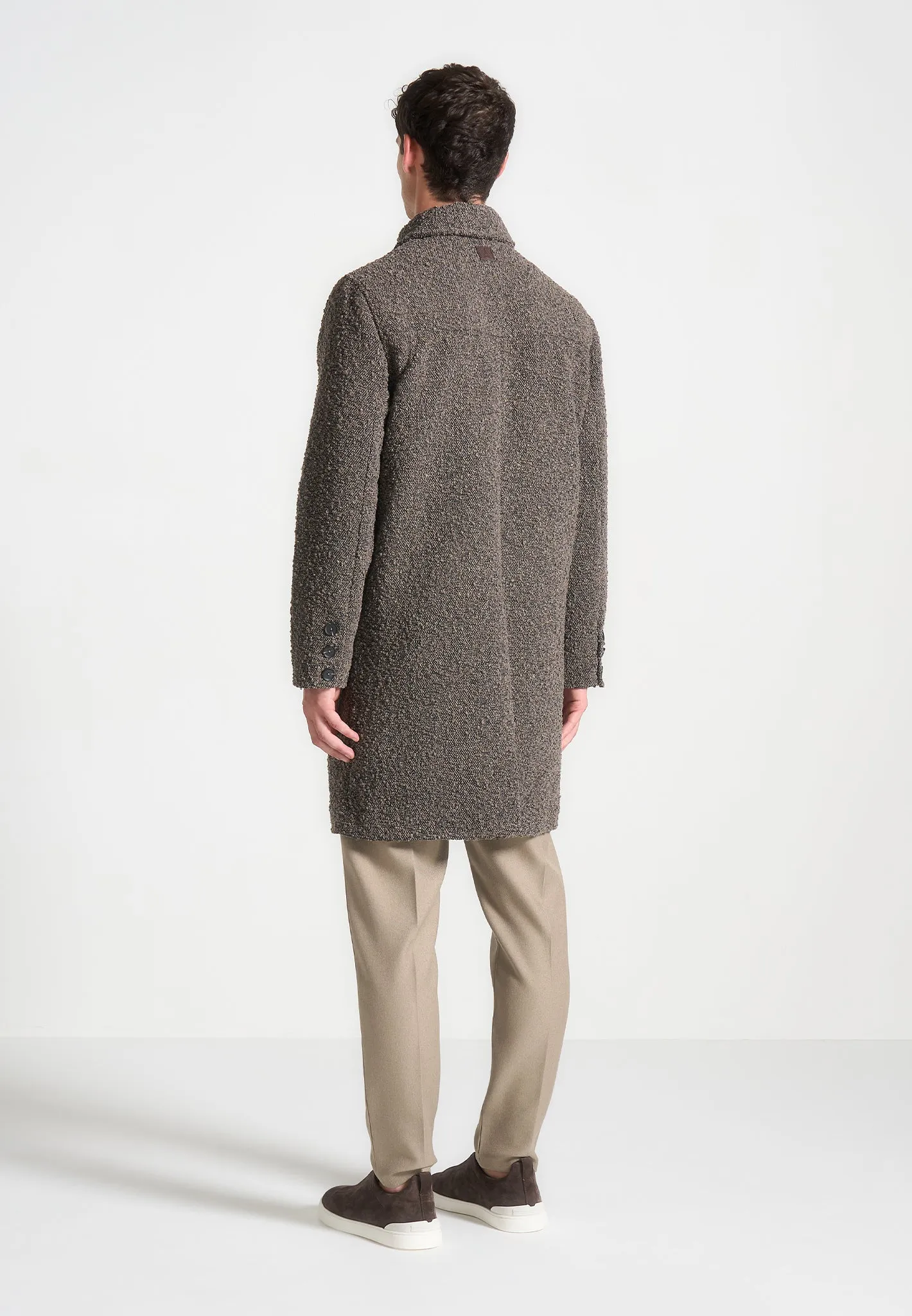 Boucle Coat - Brown