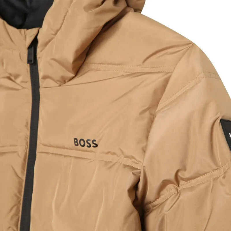 Boys Camel Puffer Jacket