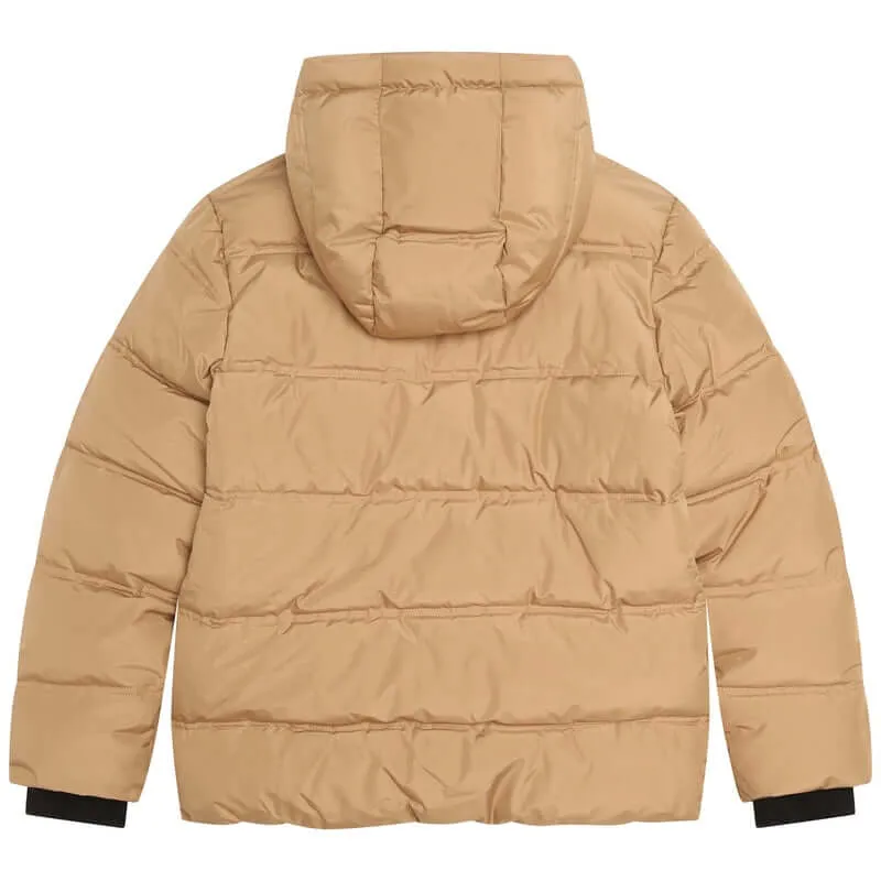 Boys Camel Puffer Jacket