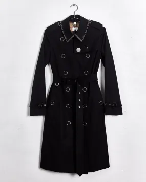 Burberry spring '19 ring-pierced trench coat, black, 6