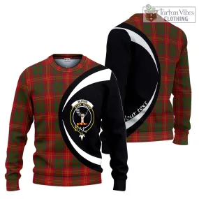 Burns Tartan Ugly Sweater with Family Crest Circle Style