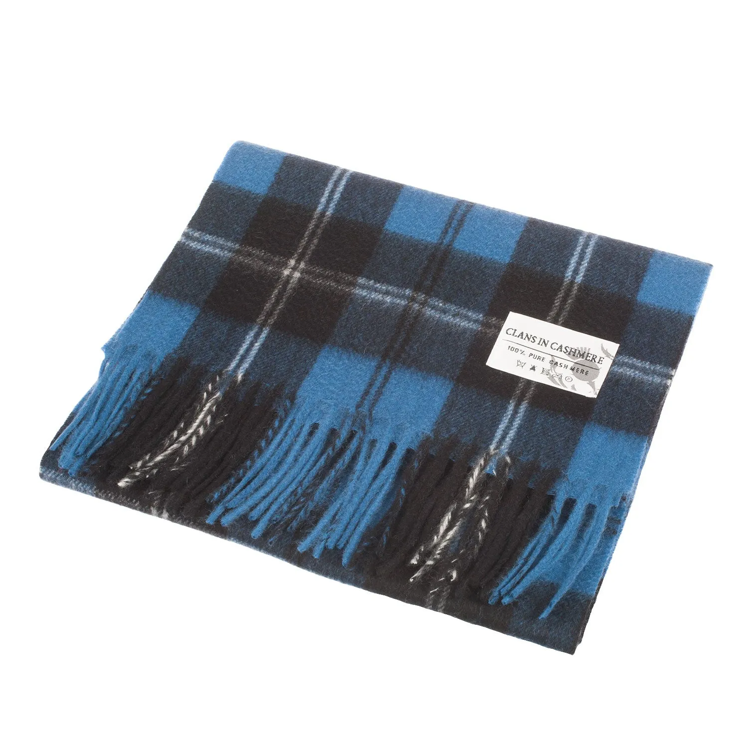 Cashmere Scottish Tartan Clan Scarf  Ramsay Blue