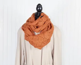 Charlie Paige Rust Orange Infinity Scarf