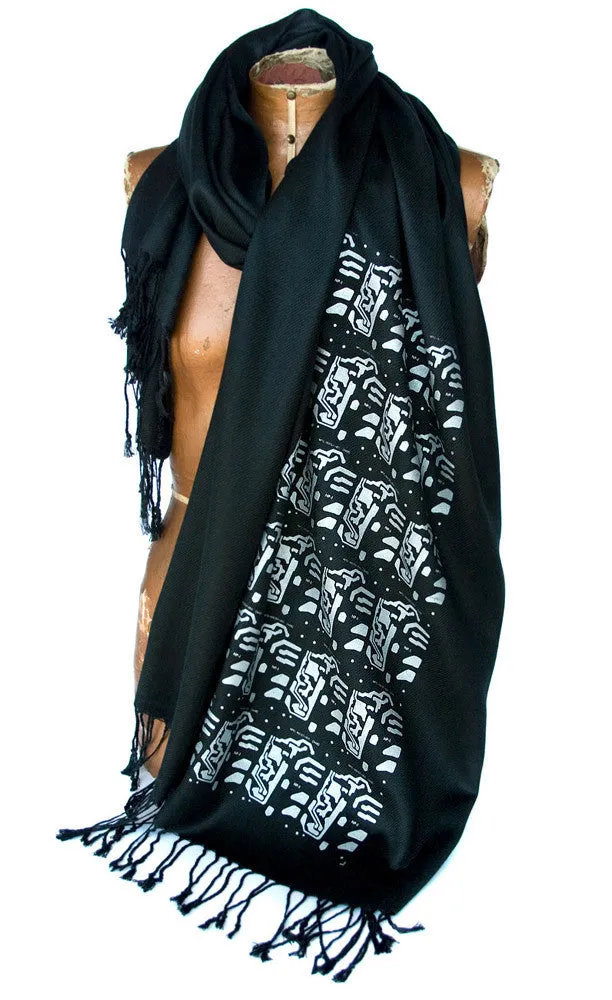 Circuit Board Scarf: "Electro" pashmina.