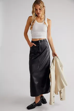 City Slicker Vegan Maxi Skirt