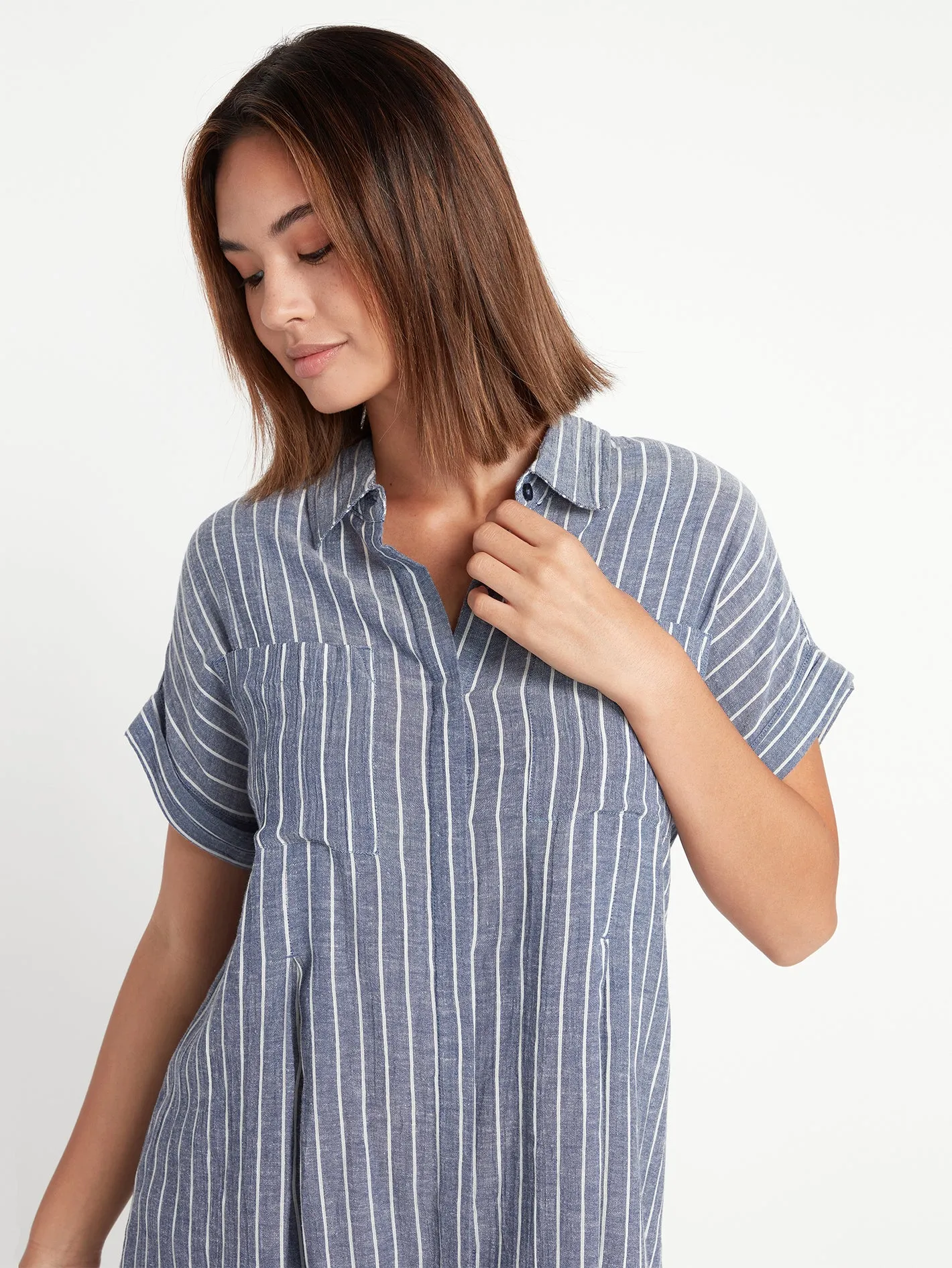 Coco Ho Sun Tunic Shirt - Navy