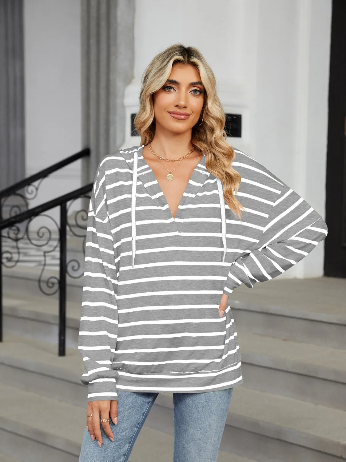 Comfy Oversized Stripe Boyfriend Hoodie (5 Colors)