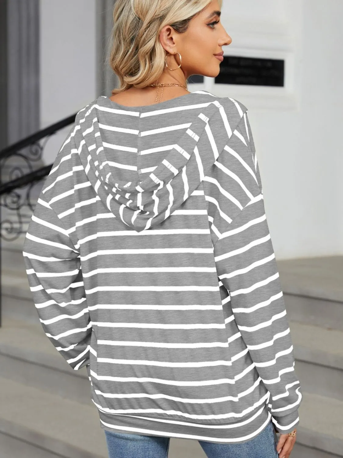 Comfy Oversized Stripe Boyfriend Hoodie (5 Colors)