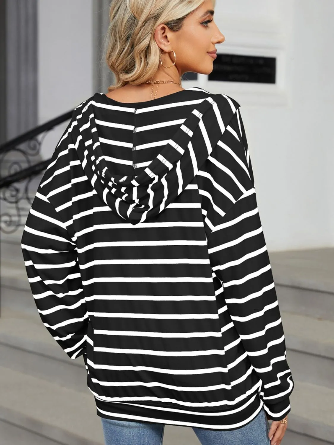 Comfy Oversized Stripe Boyfriend Hoodie (5 Colors)