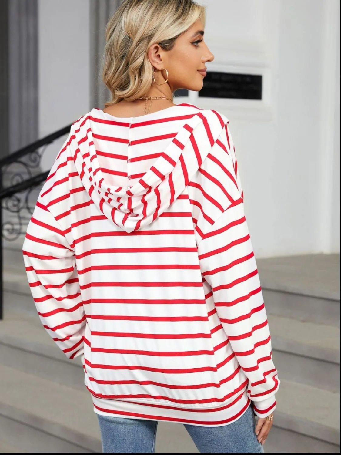 Comfy Oversized Stripe Boyfriend Hoodie (5 Colors)