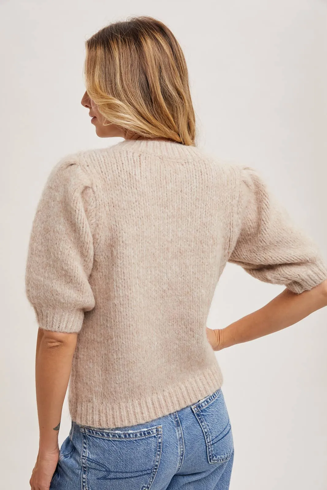 Cream Puff Short Sleeve Sweater