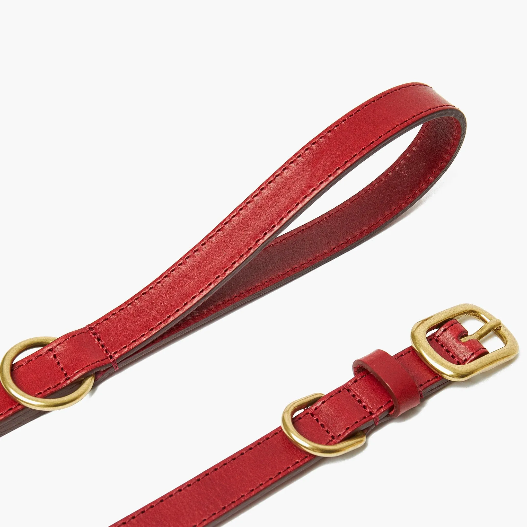 Crimson Red Leather Dog Collar – Luxury, Soft & Durable