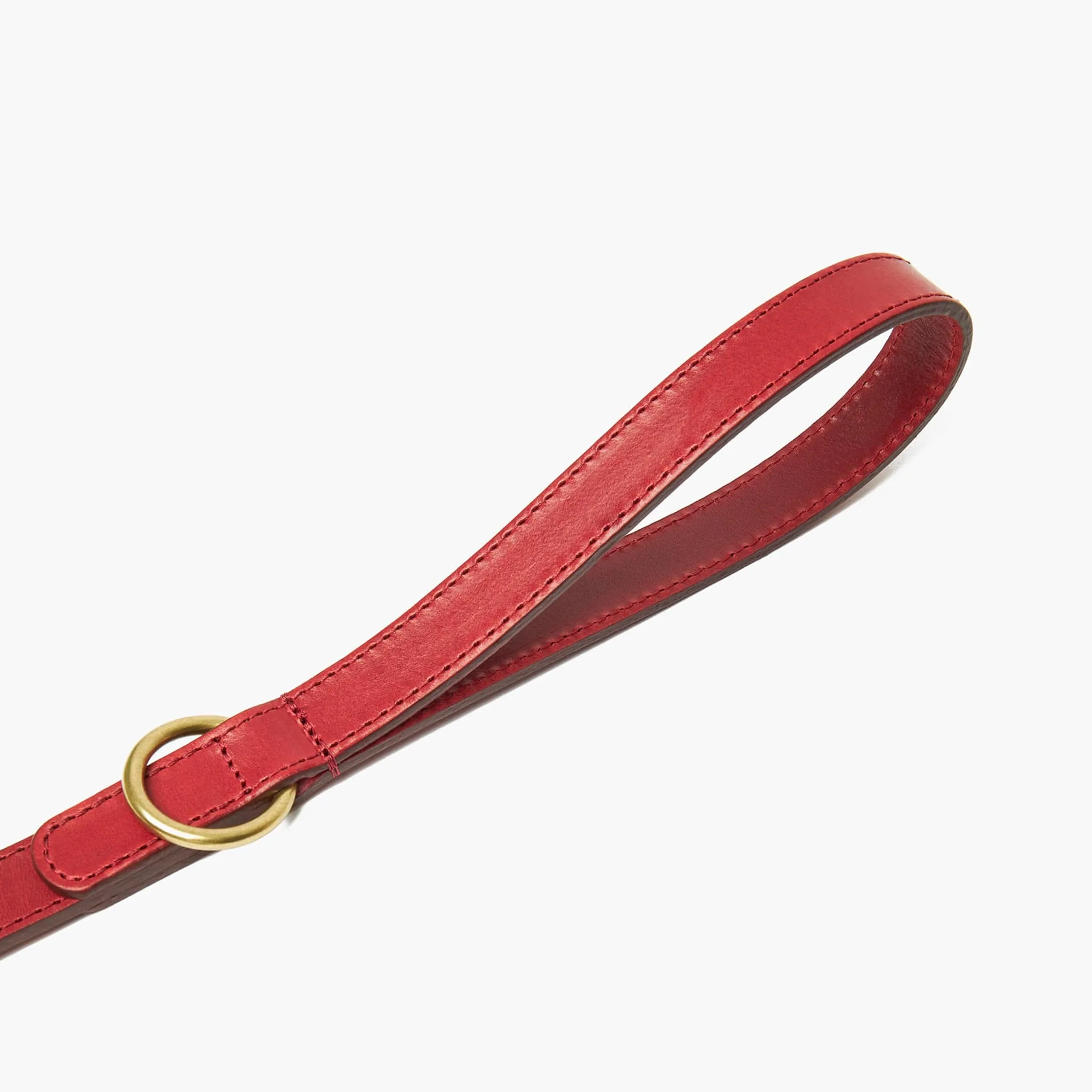 Crimson Red Leather Dog Collar – Luxury, Soft & Durable