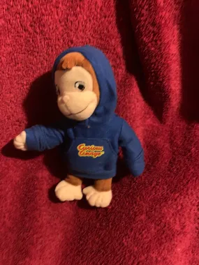 Curious George The Monkey wearing Blue Hoodie jacey