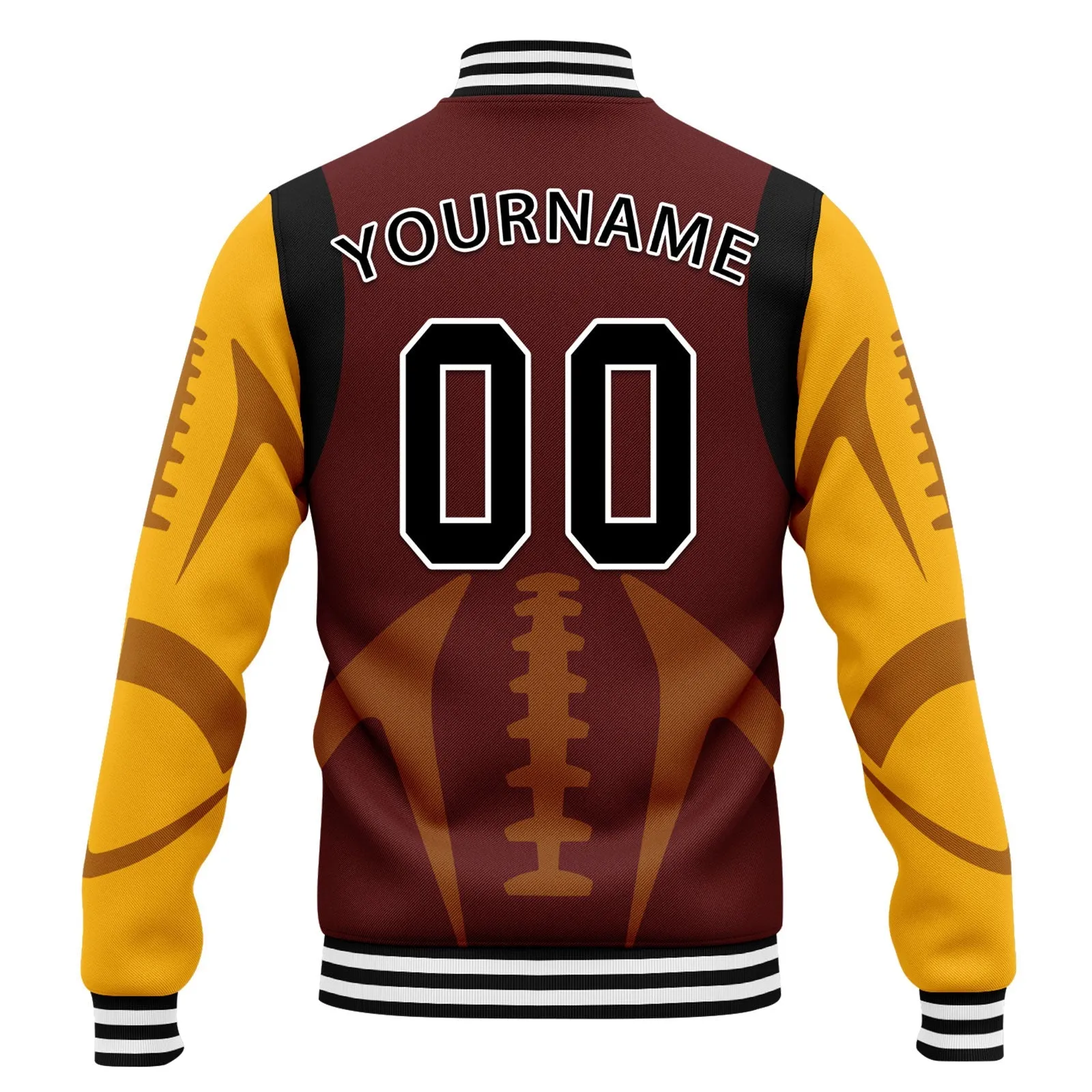 Custom Crimson Washington Jacket Bomber Full-Snap Varsity Letterman Personalized Jacket FZ005-D025004-29