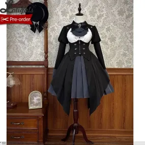 Detective Alice ~ Cool Long Sleeve Lolita Dress w. Underbust Trech Coat by Alice Girl ~ Pre-order