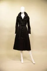 Duppioni double wired collars coat dress