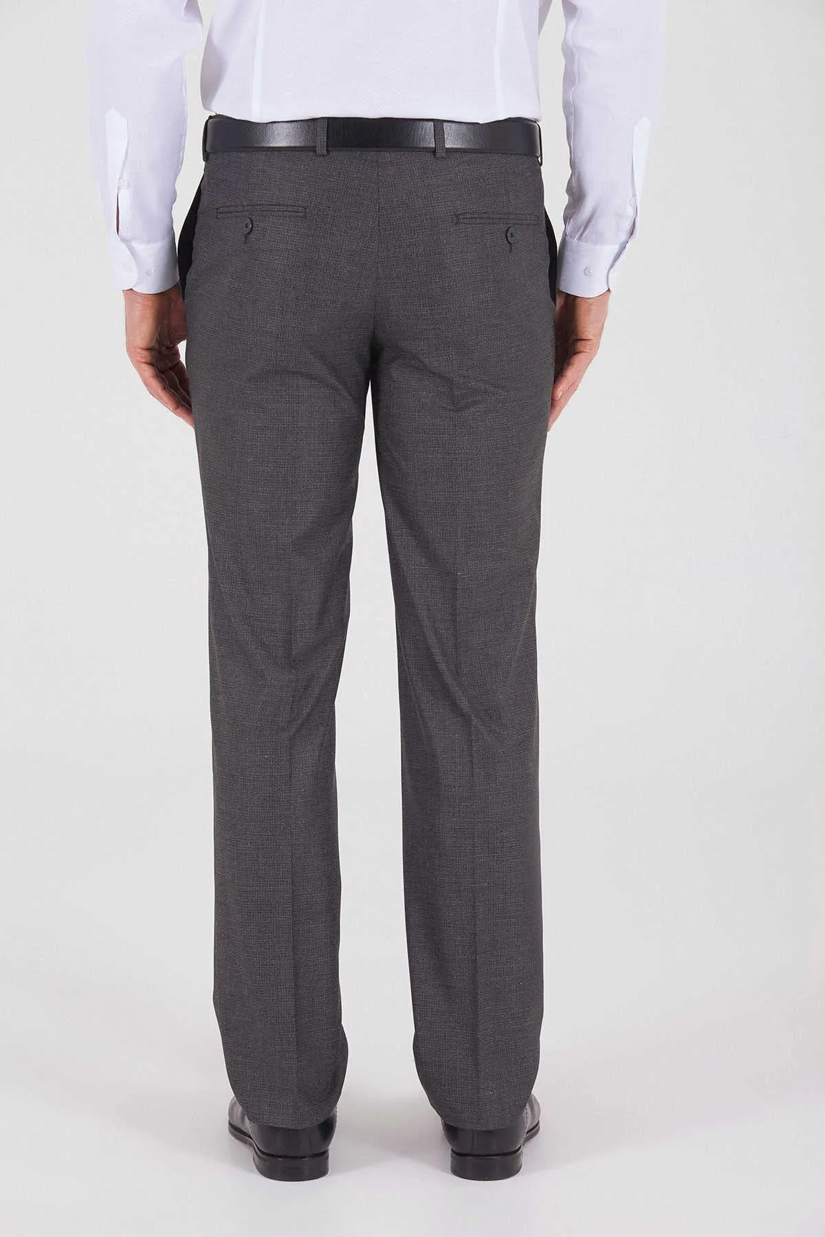 Dynamic Fit Side Pocket Low Waist Gray Dress Pants