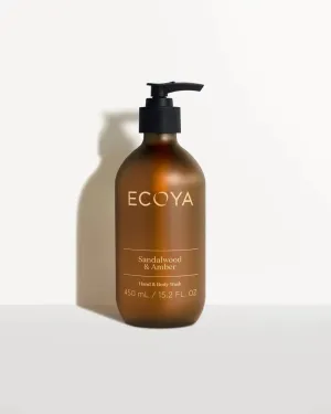 ECOYA : Sandalwood & Amber Hand & Body Wash 450ML