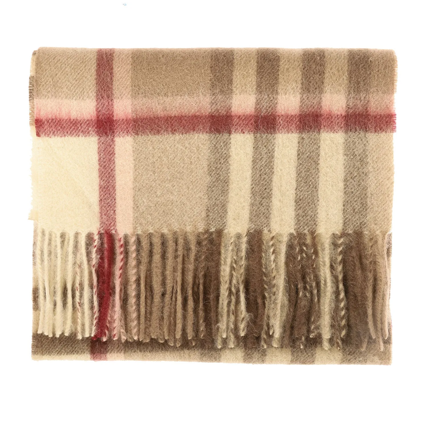 Edinburgh 100% Lambswool Scarf  Chequer Shrimp (24530)