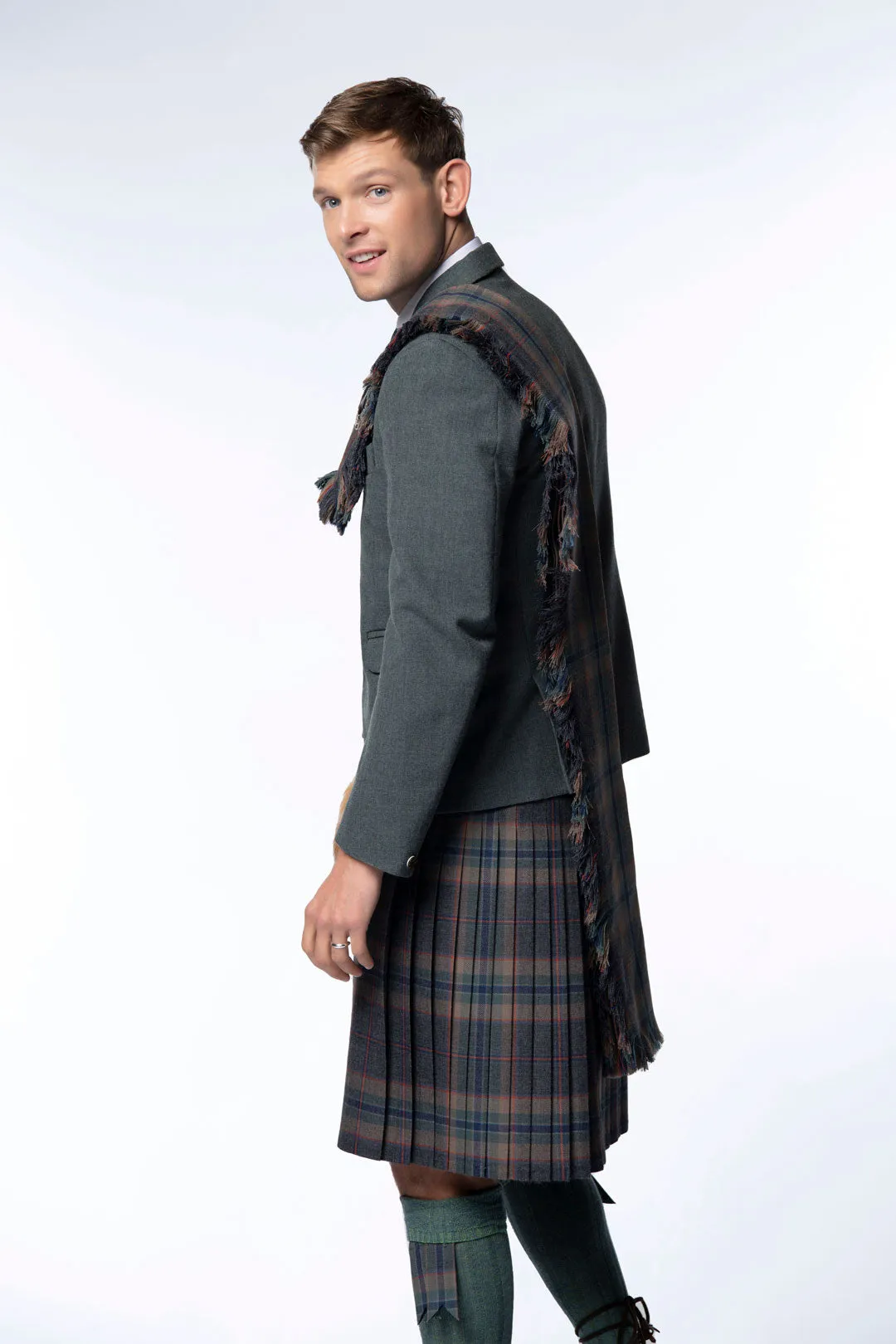 Exclusive Mist Tartan Pleated Plaid