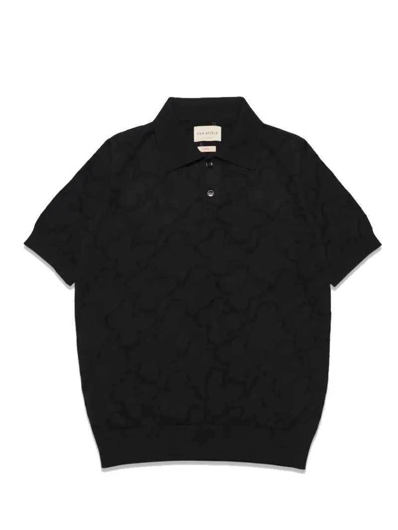 Far Afield Belser Black Polo Floral Weave