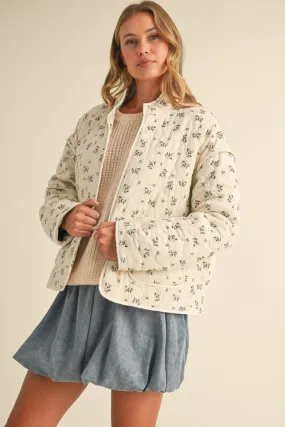 FLORAL QUILTED JACKET